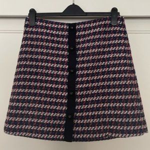 Loft Tweed Skirt w/ Button Detail - Size 6